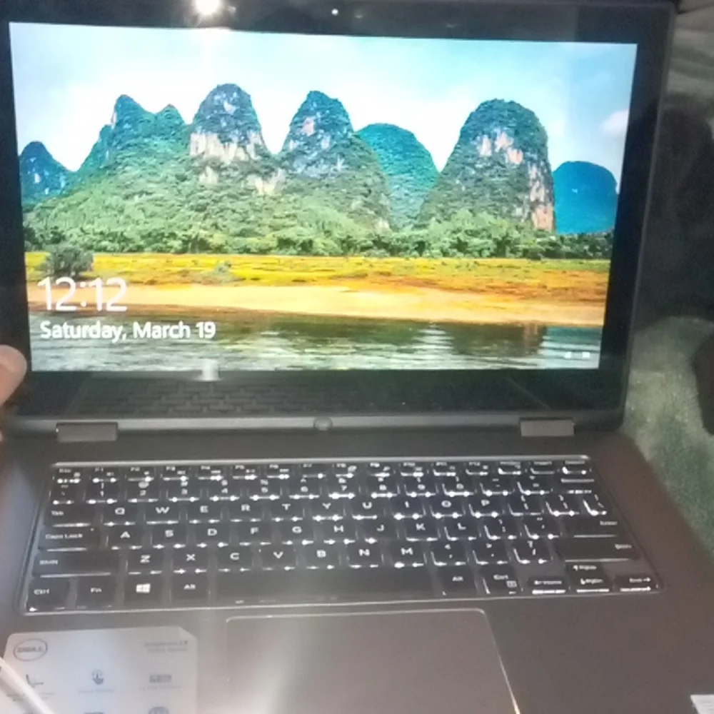 Touchscreen dell laptop with charger